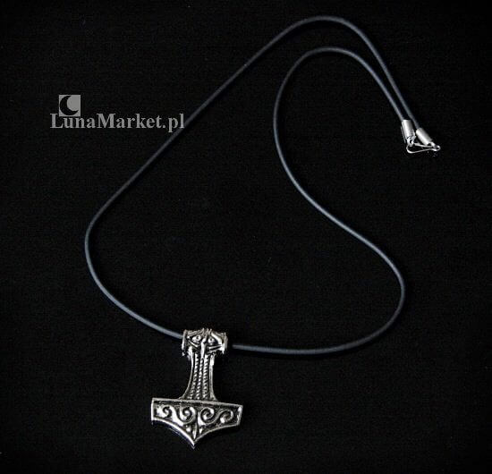 wisiorek naszyjnik Młot Thora biżuteria wikingów amulet talizman siły mocy odwagi